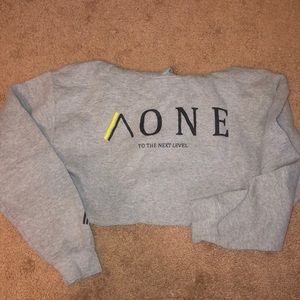 Grey cropped sweatshirt